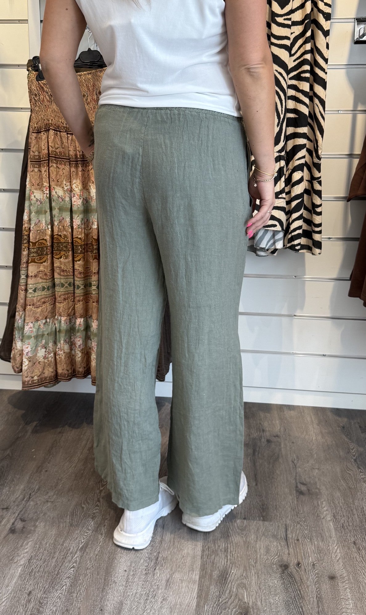 Katja Linnebyxa Khaki
