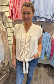 Kelly - Topp med knyt Beige