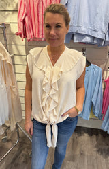 Kelly - Topp med knyt Beige