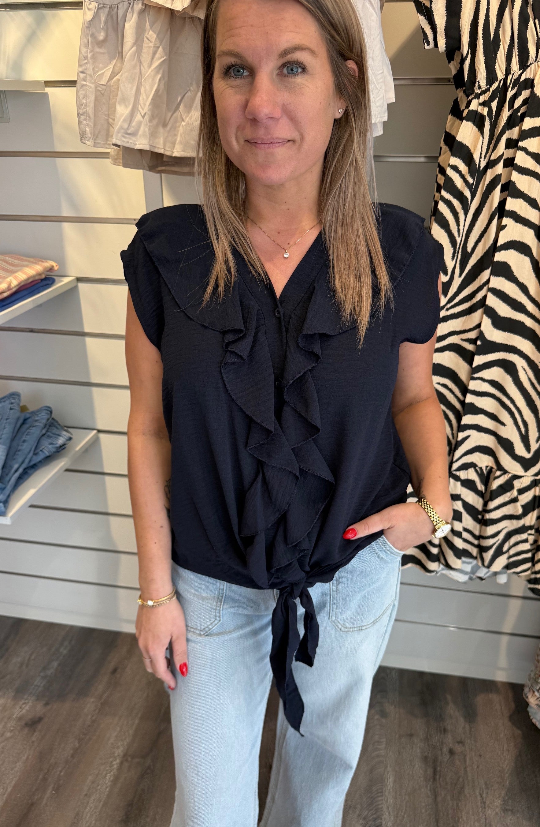Kelly Topp med knyt Navy