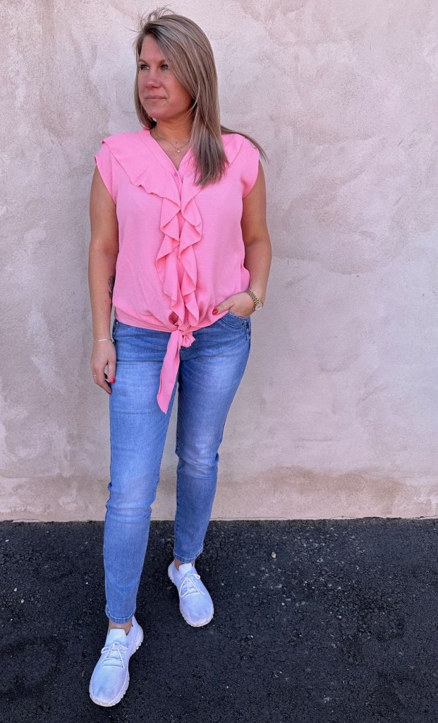 Kelly - Topp med knyt - Rosa- Nyhet