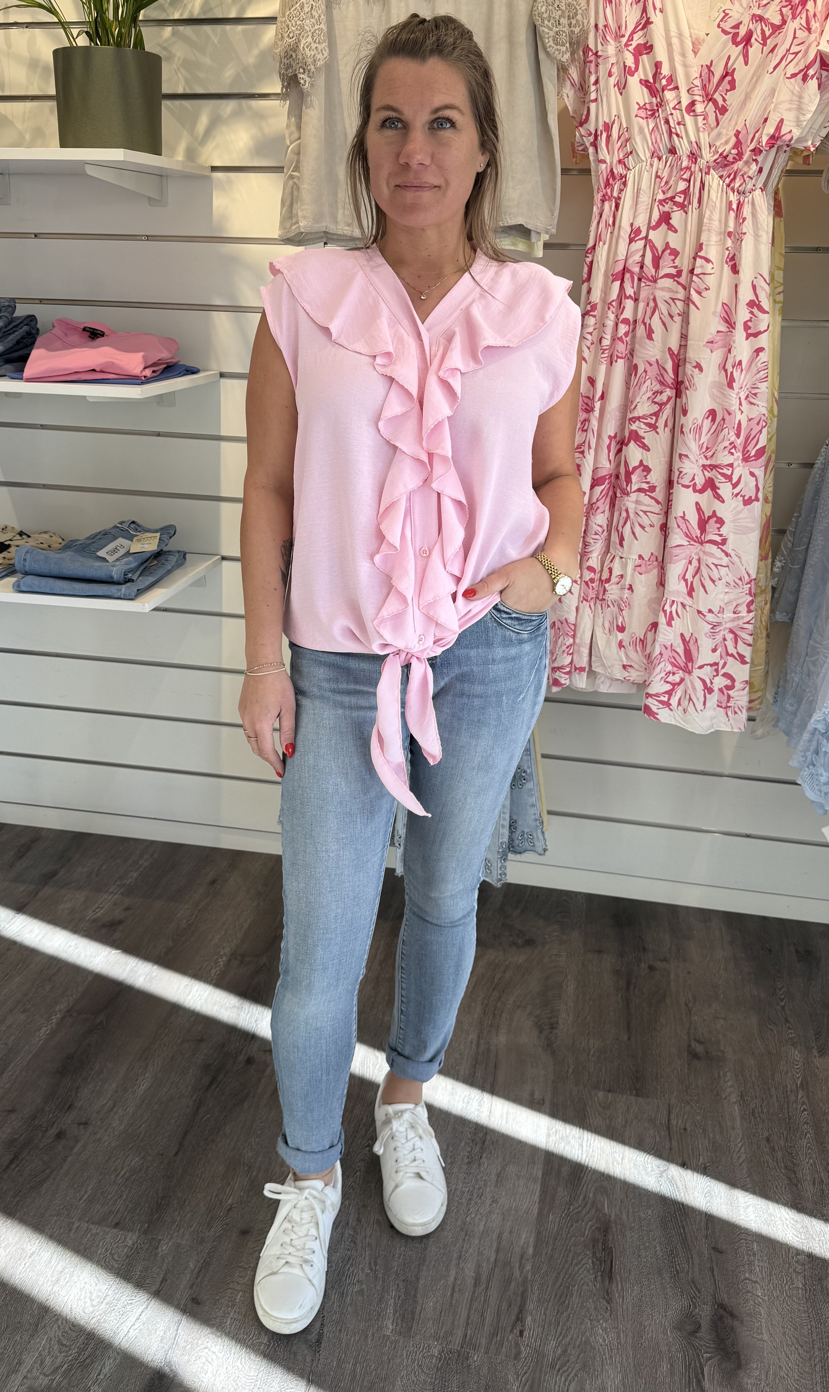 Kelly Topp med knyt Ljusrosa