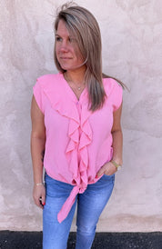 Kelly - Topp med knyt - Rosa- Nyhet