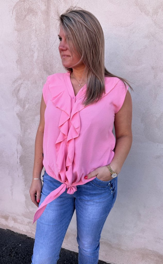 Kelly - Topp med knyt - Rosa- Nyhet