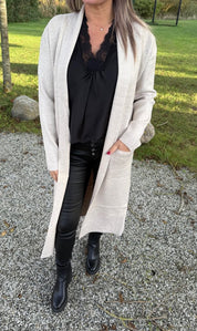 Tilda- Långkofta - Beige- Nyhet