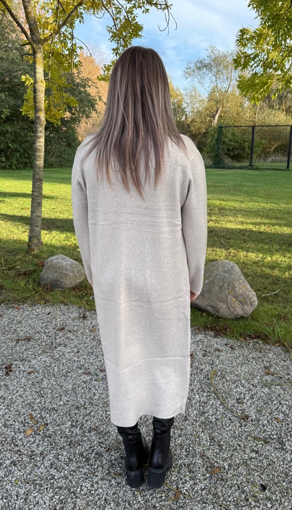 Tilda- Långkofta - Beige- Nyhet
