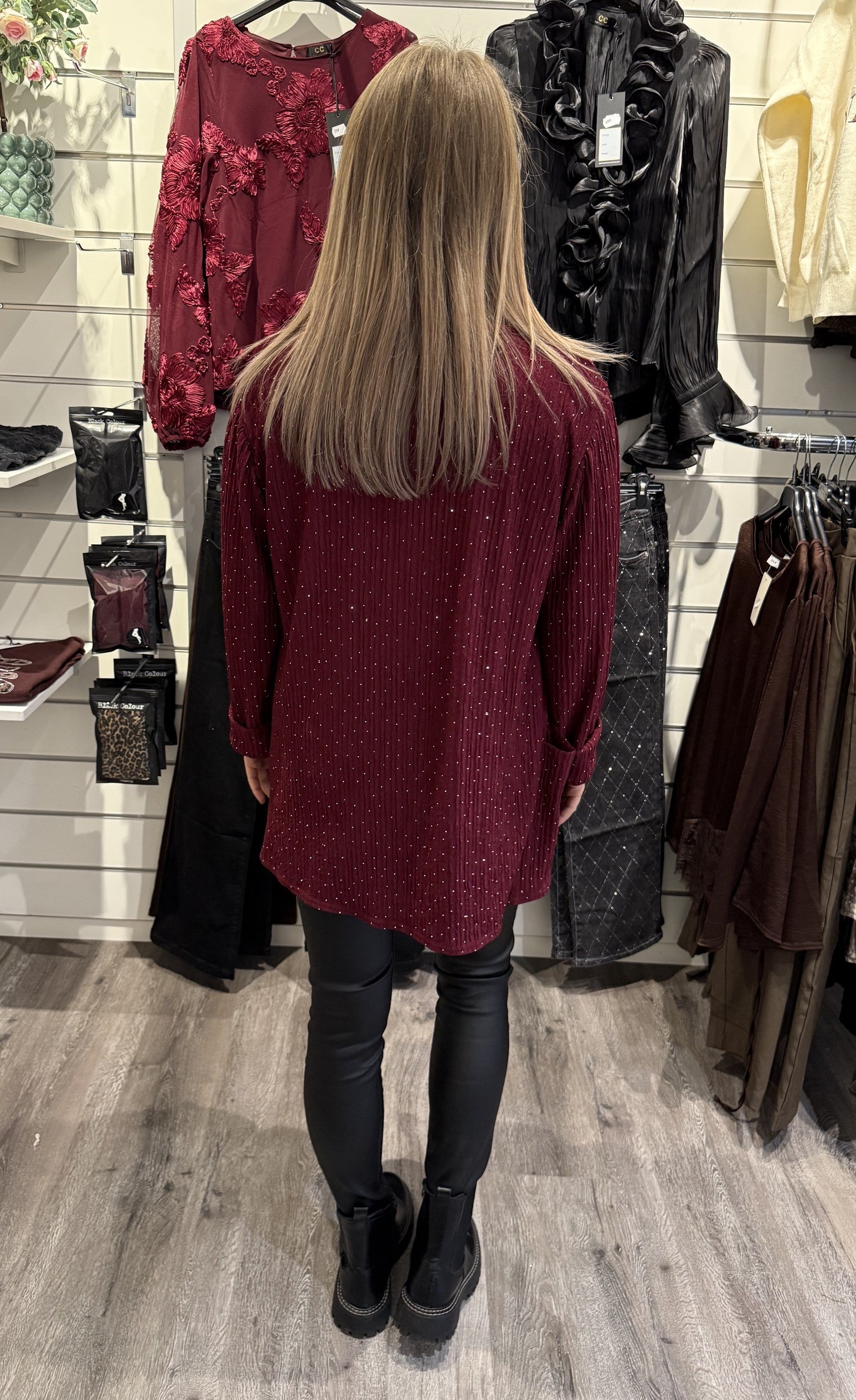 Simone Kavaj Strass Bordo