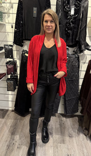 Simone Kavaj Strass Röd