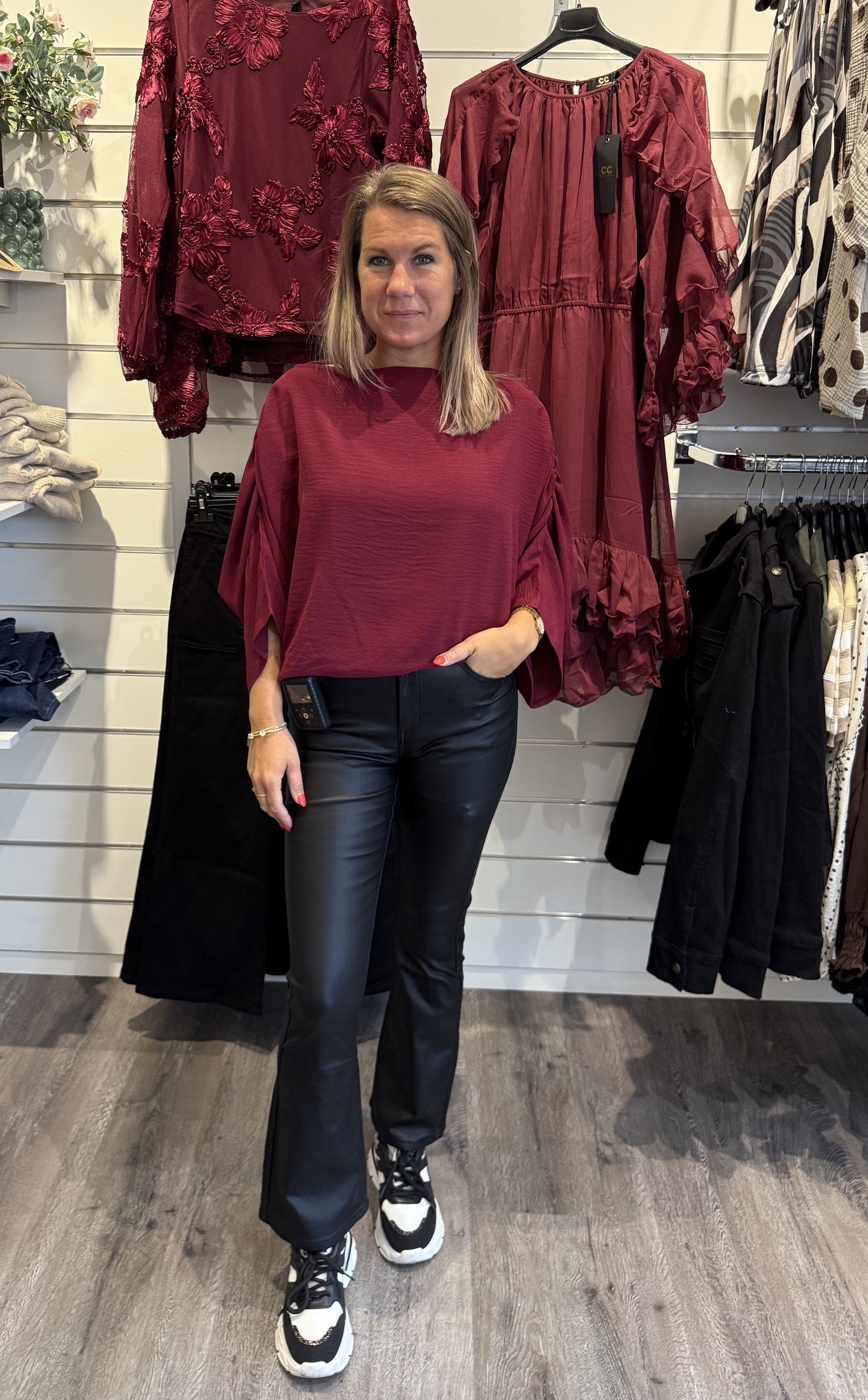 Kylie blus bordo