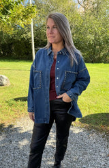 Laura- Jeansjacka - Denim - Nitar - Nyhet