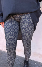 Lynn -  Leggings -Black Deco - Nyhet