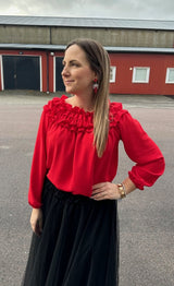 Lexi - Topp med krås  -Röd - Nyhet