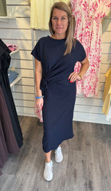 Lilja Klänning Knyt Navy