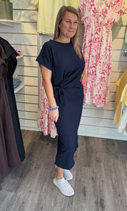 Lilja Klänning Knyt Navy