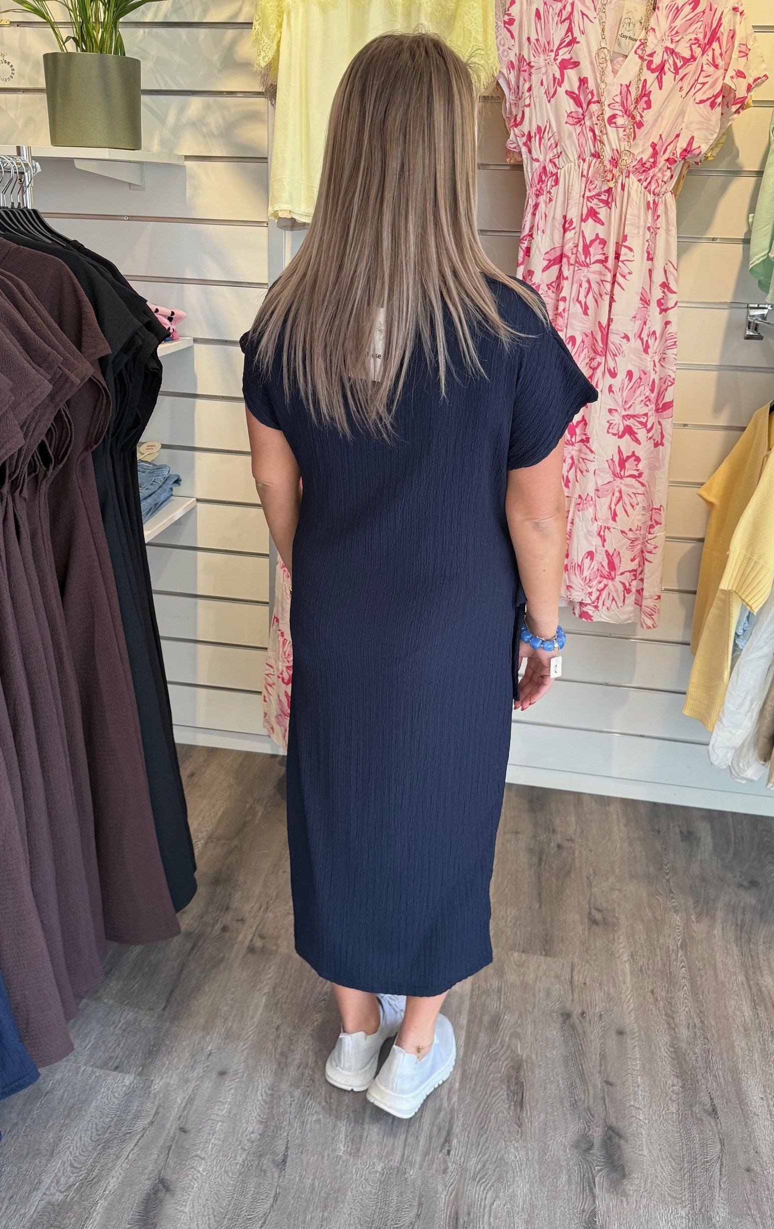 Lilja Klänning Knyt Navy