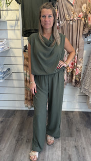 Lilly - Byxa med resår Khaki