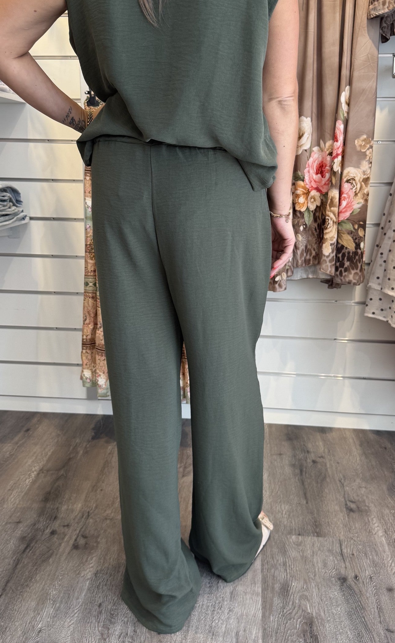 Lilly - Byxa med resår Khaki