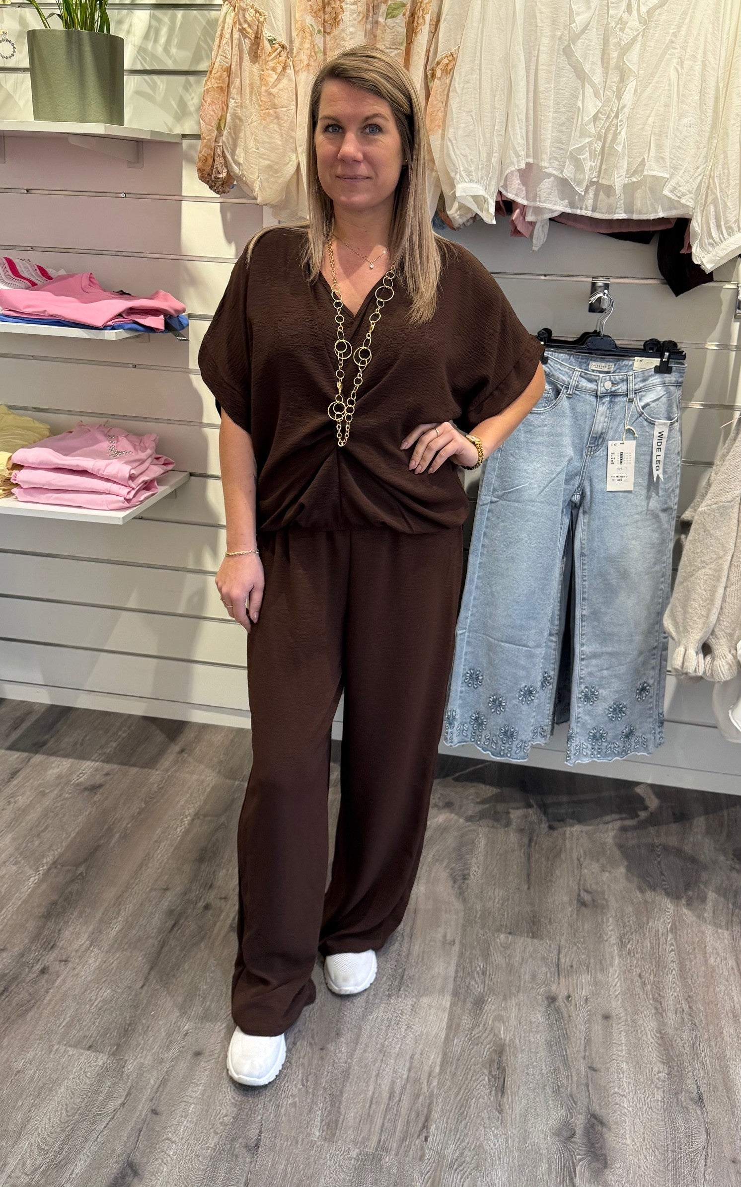 Lilly - Byxa med resår - Choco