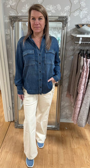 Linnea- JeansSkjorta - Denim-  Nyhet