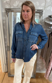 Linnea- JeansSkjorta - Denim-  Nyhet