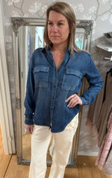 Linnea- JeansSkjorta - Denim-  Nyhet