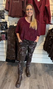 Loella Stickad tröja Bordo