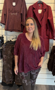 Loella Stickad tröja Bordo