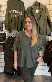 Loella Stickad tröja Military