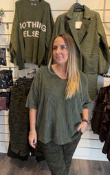Loella Stickad tröja Military
