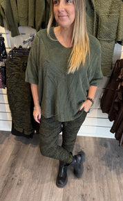 Loella Stickad tröja Military