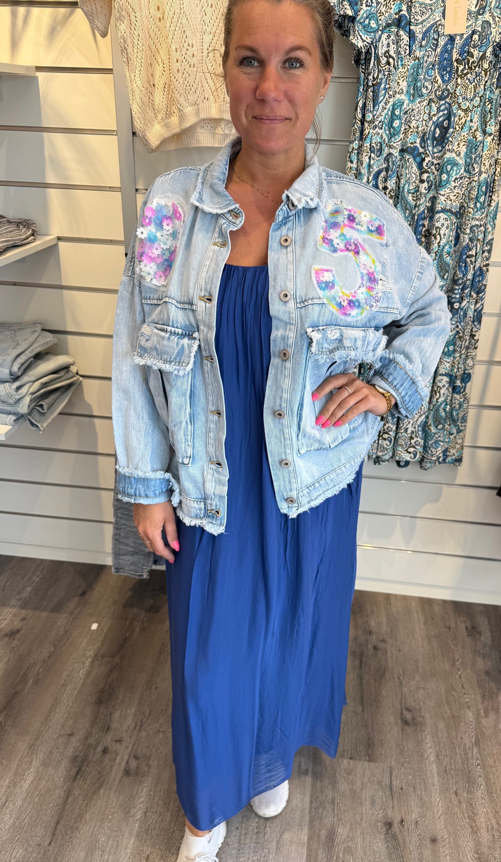 Love Jeansjacka Flower