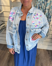 Love Jeansjacka Flower