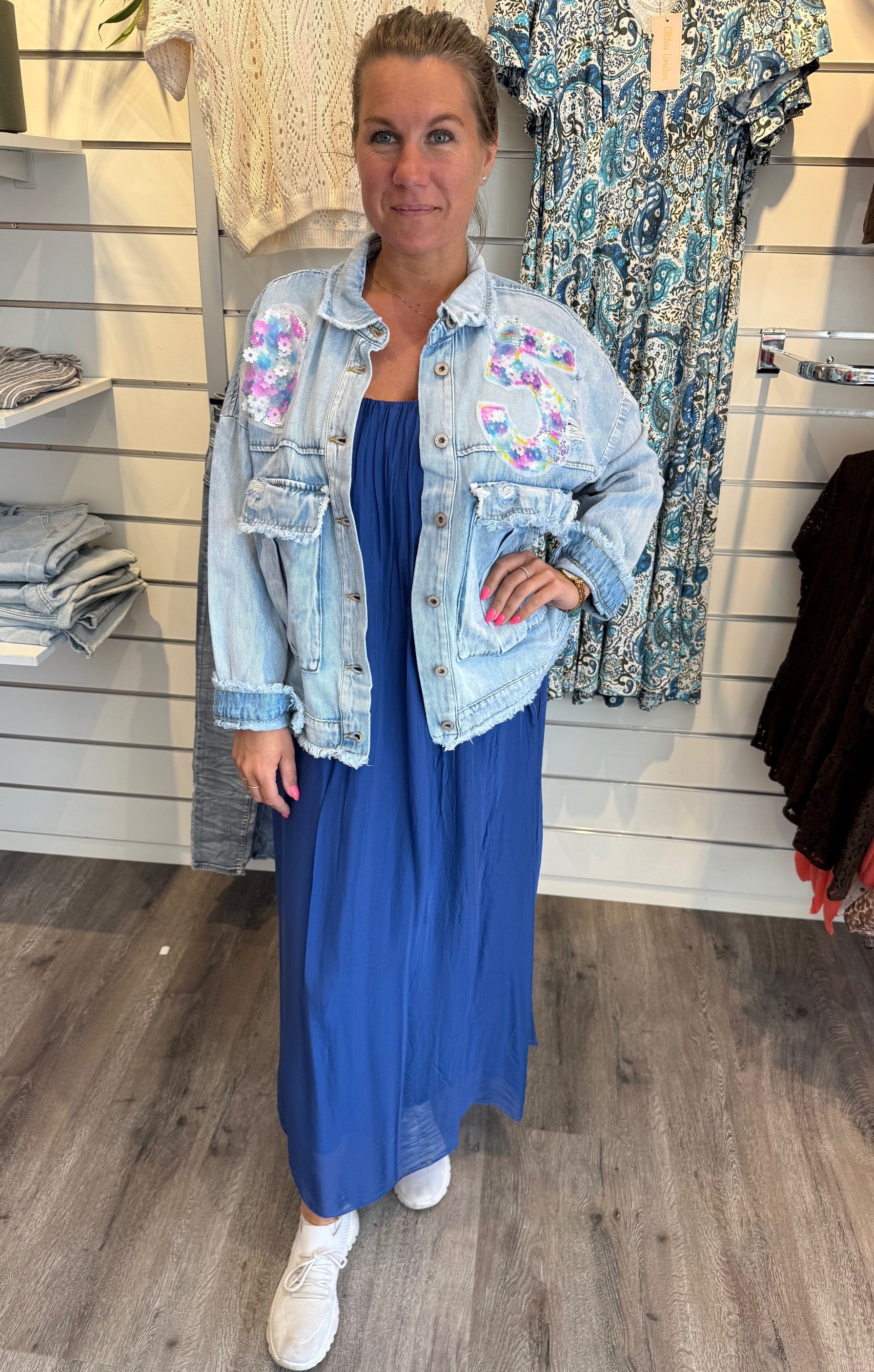 Love Jeansjacka Flower