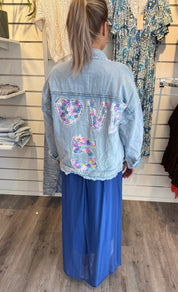 Love Jeansjacka Flower