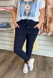 Lotta - Byxor med knyt  - Navy