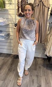 Lucina Topp Leopard Fango