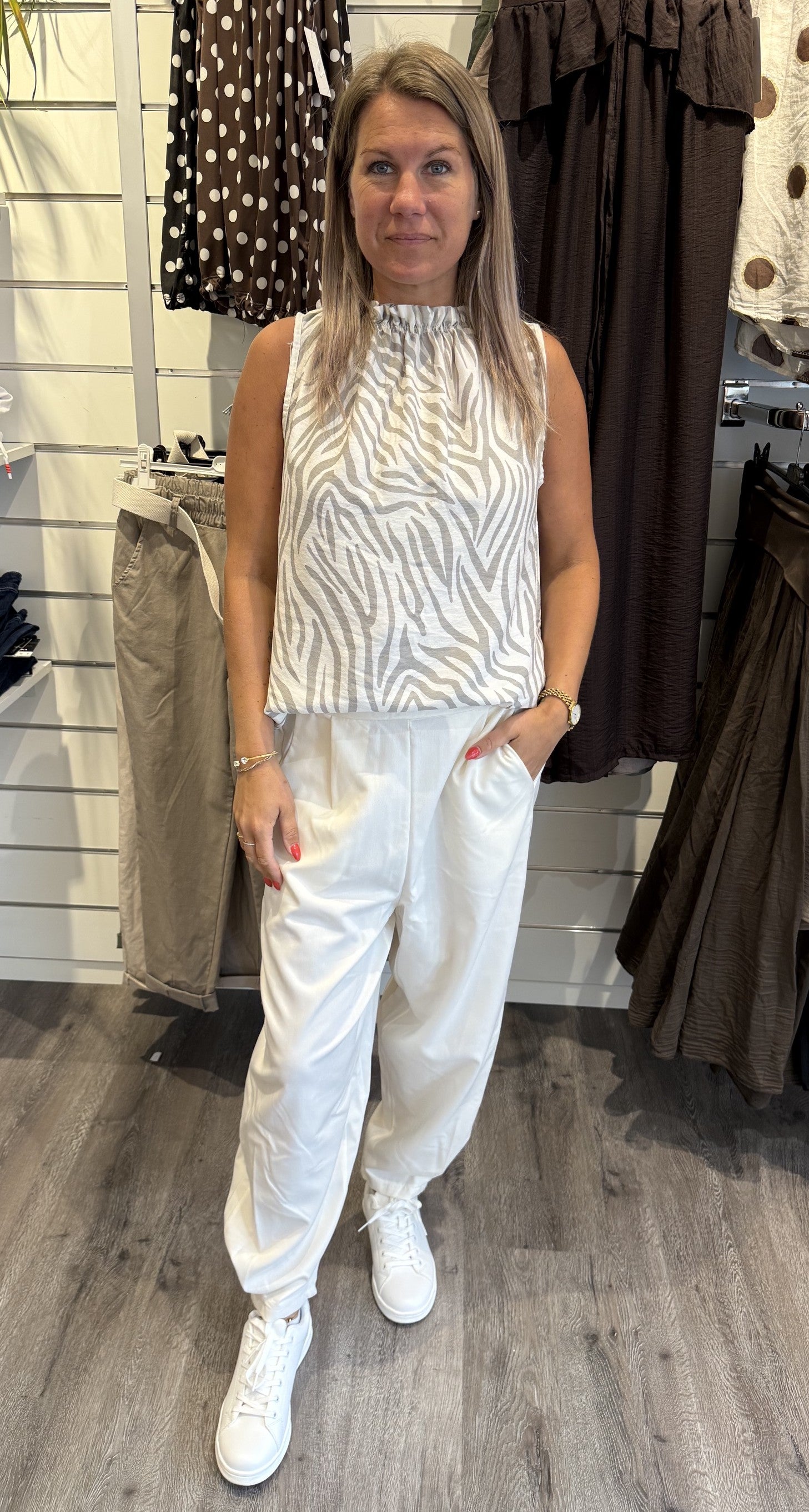 Lucina Topp Zebra Cream