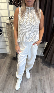 Lucina Topp Zebra Cream