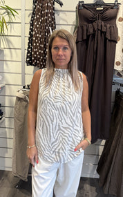 Lucina Topp Zebra Cream