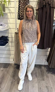 Lucina Topp Zebra Fango
