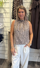 Lucina Topp Zebra Fango