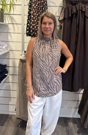 Lucina Topp Zebra Fango