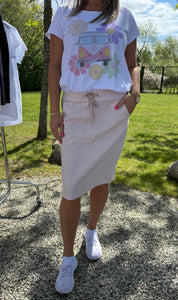 Madde Kort kjol med knyt Rosa