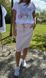 Madde Kort kjol med knyt Rosa