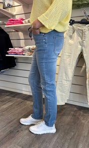 Magda - Jeans med Knyt - Ljus denim