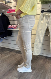 Magda - Jeans med Knyt - Beige