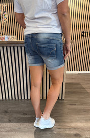 Magda - Shorts med Knyt - Denim