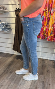 MagdaJP9249 Jeans med knyt Ljus denim