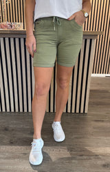 Magda - Shorts med Knyt - Khaki