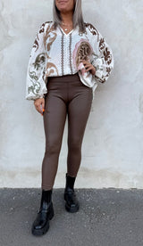 Maja - Vaxade Leggings - Choco